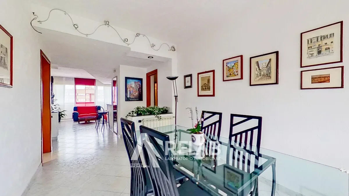 Sala da pranzo dell'appartamento venduto